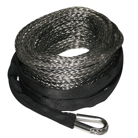 Bulldog Winch Synthetic Rope - 12mm x 80' Grey 20288